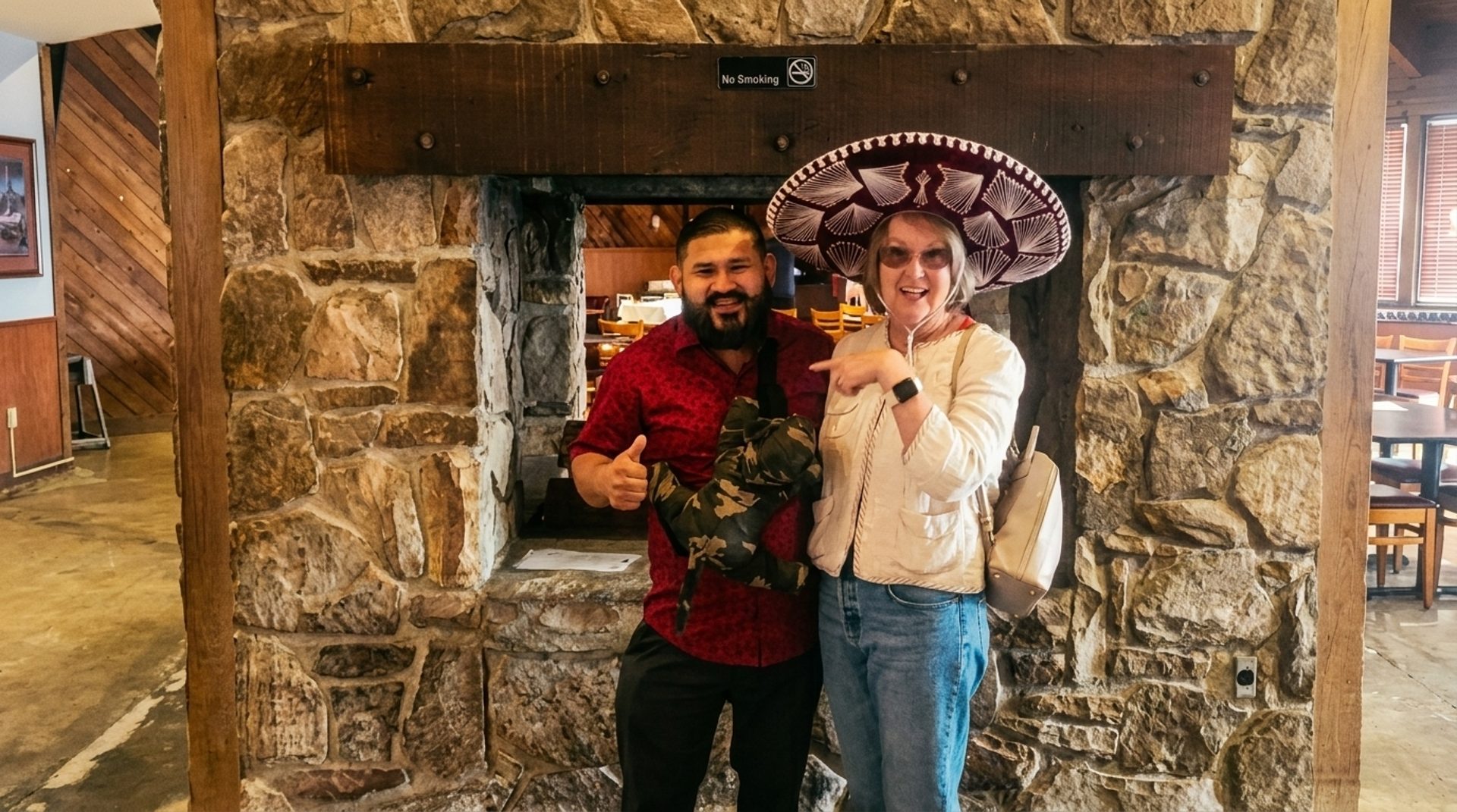 The Stone Fireplace & Sombrero