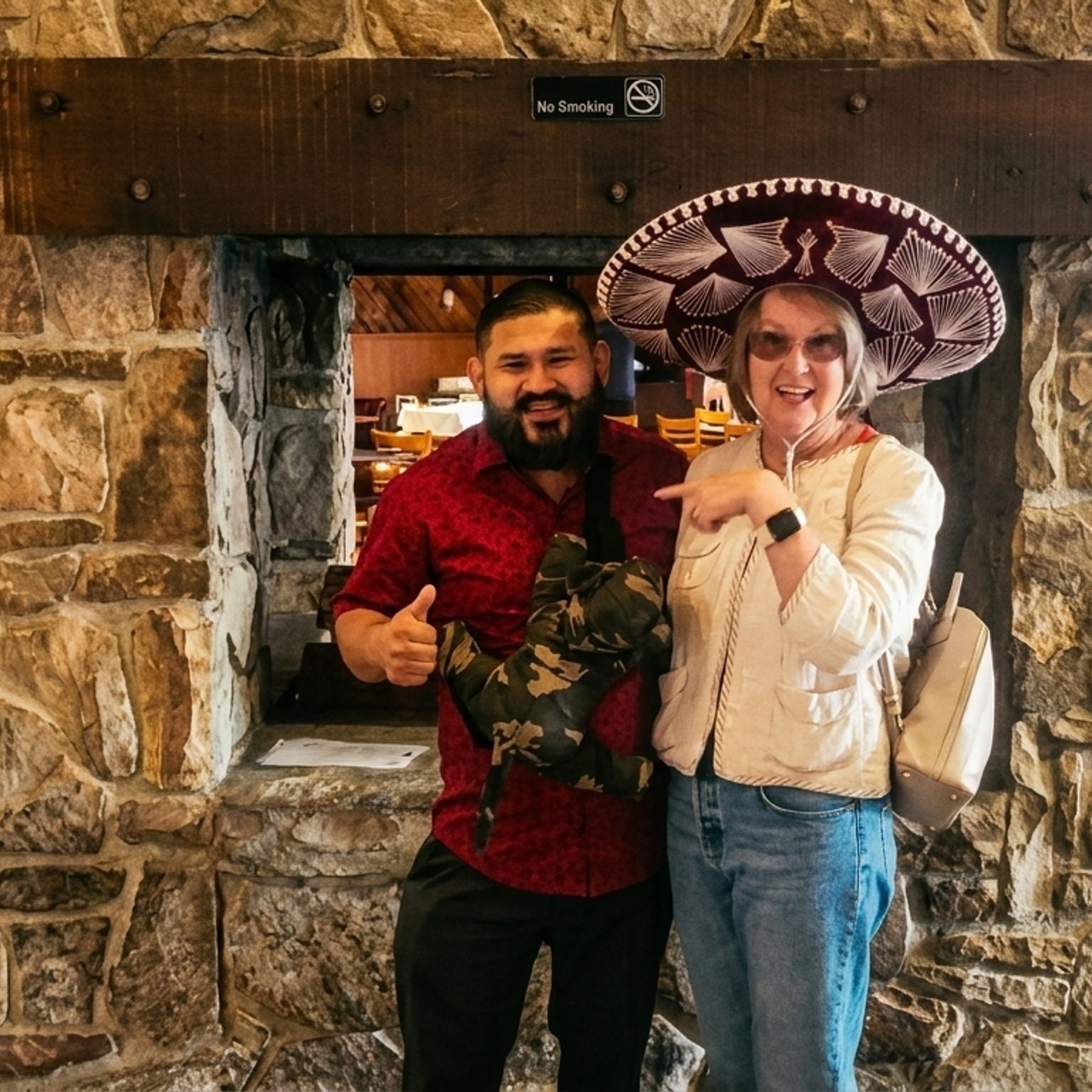 The Stone Fireplace & Sombrero